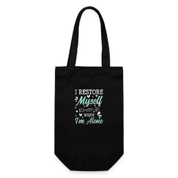 Introvert Geek Humor Single - Gift Bag for Bottles - black - Front