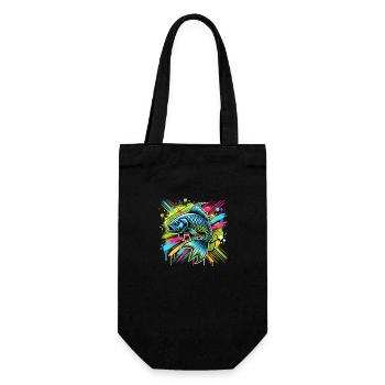 Fish Angler - Gift Bag for Bottles - black - Front