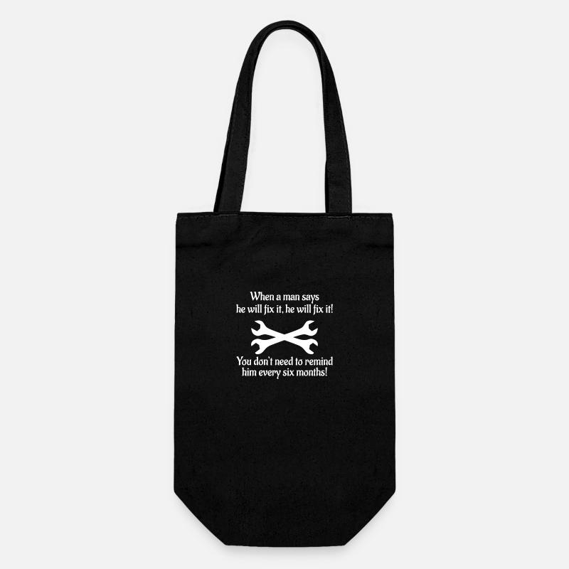 Men's sayings Manly quotes - Gift Bag for Bottles - black