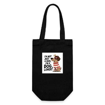 Dog Lover - Geschenkbeutel für Flaschen - Schwarz - Vorne