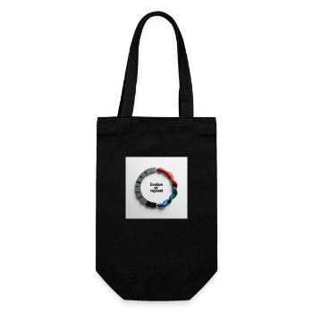Evolve or Repeat - Geschenkbeutel für Flaschen - Schwarz - Vorne