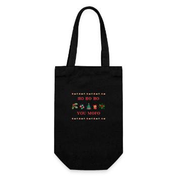 Ho Ho Ho You - Gift Bag for Bottles - black - Front