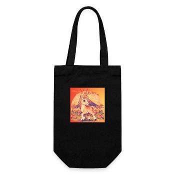 Vulkan ist da ! - Geschenkbeutel für Flaschen - Schwarz - Vorne