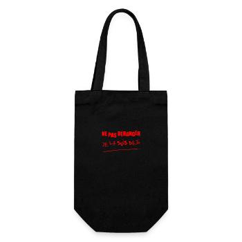 NE PAS DÉRANGER, JE LE SUIS DÉJÀ ! (folie) - Sac à bouteille - noir - Devant