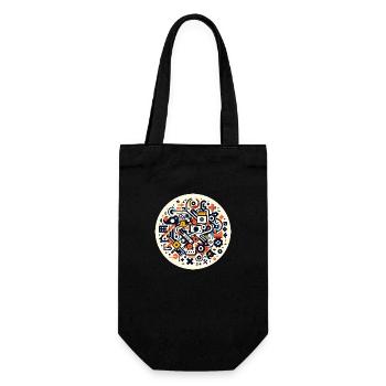 Abstract Symphony of Technology - Gift Bag for Bottles - black - Front