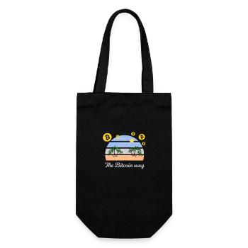 The path to Bitcoin - Gift Bag for Bottles - black - Front
