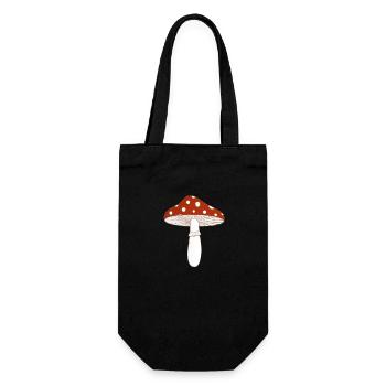 Amanita Muscaria Pilz - Geschenkbeutel für Flaschen - Schwarz - Vorne