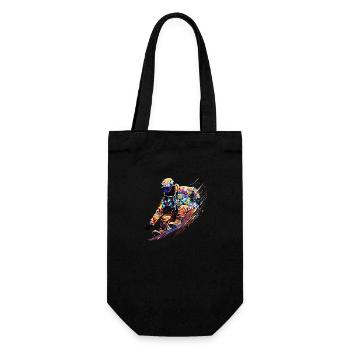 Snowboard Sport Spiel Champion Wettbewerb Zusammenfassung - Geschenkbeutel für Flaschen - Schwarz - Vorne