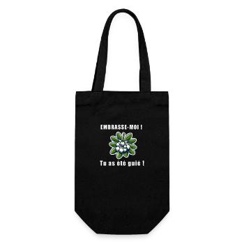Embrasse-moi ! Tu as été guié !" Gui Noël - Sac à bouteille - noir - Devant