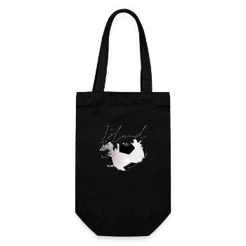Iceland Map Framed Real Football IS - Gift Bag for Bottles - black - Front