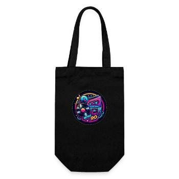 Logo rétro des années 90 - Sac à bouteille - noir - Devant