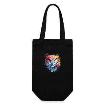 hibou oiseau animal nature liberté faune abstrait - Sac à bouteille - noir - Devant
