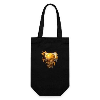 Golden Basketball Hoop - Gift Bag for Bottles - black - Front