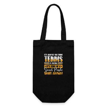 Tennisball Workout Aufschlag - Geschenkbeutel für Flaschen - Schwarz - Vorne