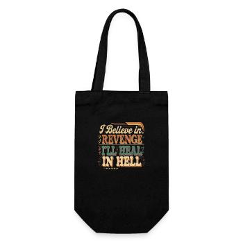 I Believe In Revenge I'll Heal In Hell 13 - Geschenkbeutel für Flaschen - Schwarz - Vorne