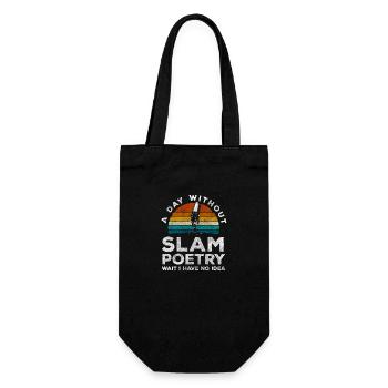 Poetry Slam Hipster Poet - Gift Bag for Bottles - black - Front