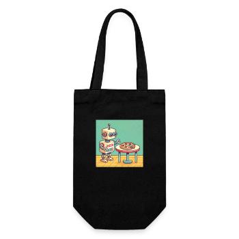Pizza Bot - Gift Bag for Bottles - black - Front