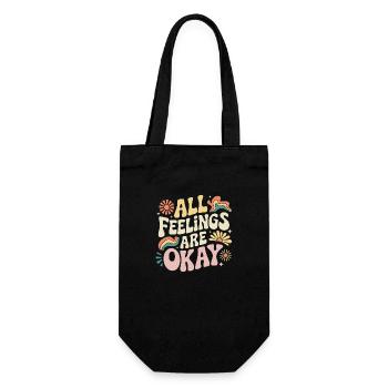 A Saying for Mental Health Awareness - Gift Bag for Bottles - black - Front