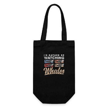 Whales Creatures Water Favorite Animal - Gift Bag for Bottles - black - Front