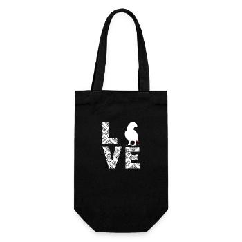 African grey parrot - Gift Bag for Bottles - black - Front