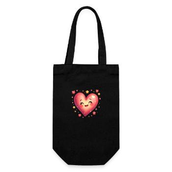 Creative Heart Design - Star Flowers Love - Gift Bag for Bottles - black - Front
