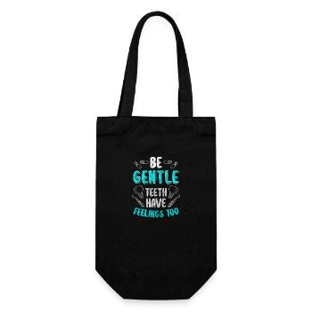 Teeth Drill Jaw - Gift Bag for Bottles - black - Front