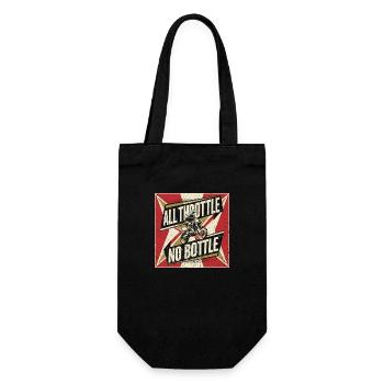 For motocross fans: Only speed counts - Gift Bag for Bottles - black - Front