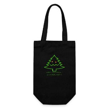 Cool Christmas - Geschenkbeutel für Flaschen - Schwarz - Vorne