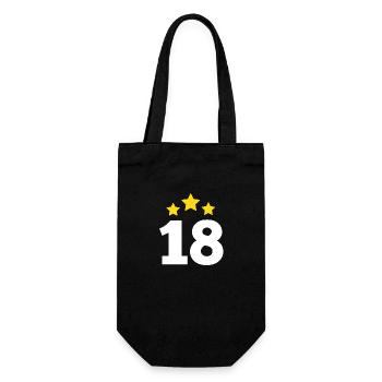 18 ans étoile - cadeau 18e anniversaire - Sac à bouteille - noir - Devant