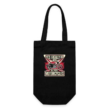 Two-wheeler craziness welcome - Gift Bag for Bottles - black - Front