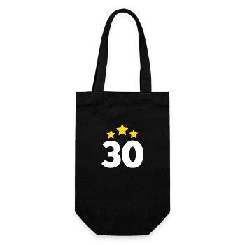 30 ans étoile - cadeau 30e anniversaire - Sac à bouteille - noir - Devant