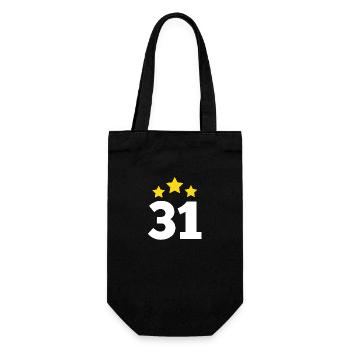 31 Year Old Star - 31st Anniversary Gift - Gift Bag for Bottles - black - Front