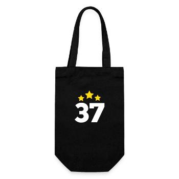 37 Years Star - 37th Anniversary Gift - Gift Bag for Bottles - black - Front