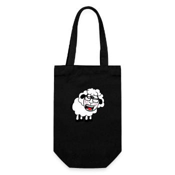 mouton nerd hornglasses fermoir lunettes geek smart - Sac à bouteille - noir - Devant