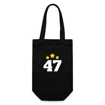 47 Years Star - 47th Anniversary Gift - Gift Bag for Bottles - black - Front