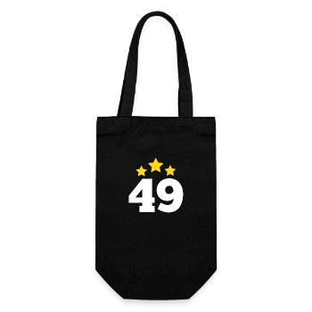 49 Years Star - 49th Anniversary Gift - Gift Bag for Bottles - black - Front