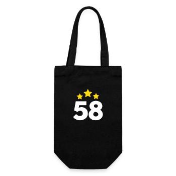 58 ans étoile - cadeau 58e anniversaire - Sac à bouteille - noir - Devant