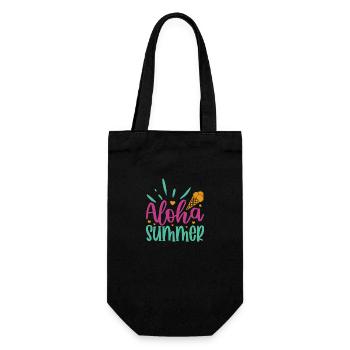 Aloha Sommer - Geschenkbeutel für Flaschen - Schwarz - Vorne