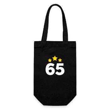 65 Years Star - 65th Anniversary Gift - Gift Bag for Bottles - black - Front