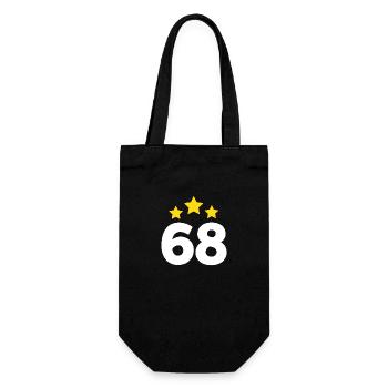 68 Years Star - 68th Anniversary Gift - Gift Bag for Bottles - black - Front