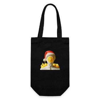 Cyber Santa Lemon - Gift Bag for Bottles - black - Front