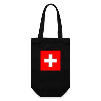 Switzerland - Gift Bag for Bottles - black - Front