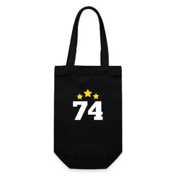 74 ans étoile - cadeau 74e anniversaire - Sac à bouteille - noir - Devant