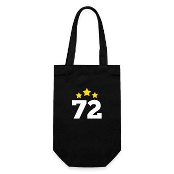 72 Years Star - 72nd Anniversary Gift - Gift Bag for Bottles - black - Front