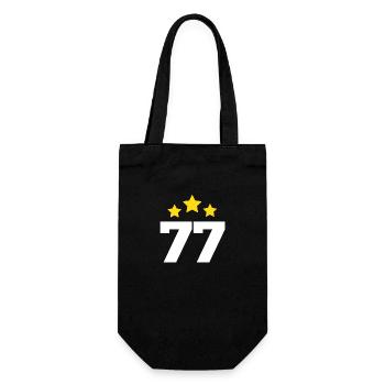 77 Years Star - 77th Anniversary Gift - Gift Bag for Bottles - black - Front