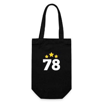 78 ans étoile - cadeau 78e anniversaire - Sac à bouteille - noir - Devant