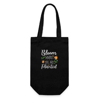 Floral Fragrance Love Bouquet - Gift Bag for Bottles - black - Front