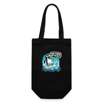 Drôle de pingouin réchauffement climatique - Sac à bouteille - noir - Devant