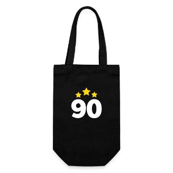 90 ans étoile - cadeau 90e anniversaire - Sac à bouteille - noir - Devant
