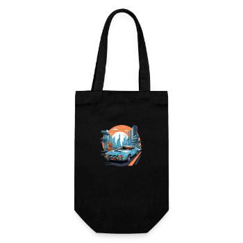Retro Future - Geschenkbeutel für Flaschen - Schwarz - Vorne